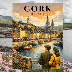 Carte Postale Cork Irlande Voyage Antique Bateaux de Port