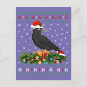 Carte Postale Corneille corneille Oiseau Amant Noël Chapeau de S