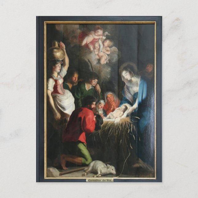Carte Postale Cornelis de Vos - La naissance de Jésus (Devant)