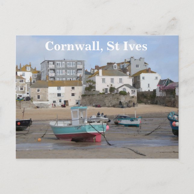 Carte Postale Cornwall, St Ives, vue sur la plage (Devant)