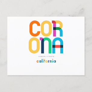 Carte Postale Corona California Mid Century, Pop Art,