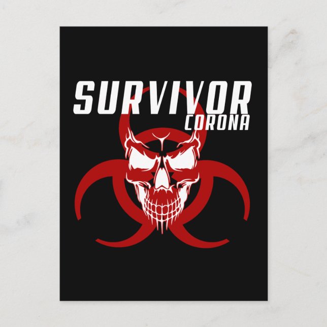 Carte Postale Corona Survivor (Devant)
