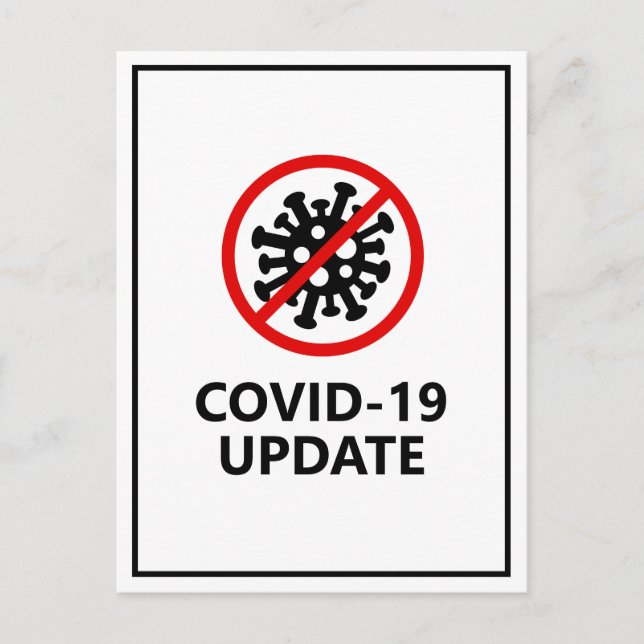 Carte Postale Corona Virus Covid19 - Mise à jour d'annulation (Devant)