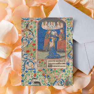 Carte Postale Coronation de Marie Manuscrit lumineux médiéval