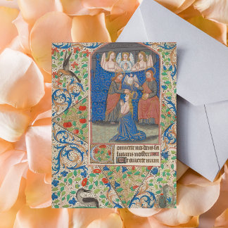 Carte Postale Coronation de Marie Manuscrit lumineux médiéval
