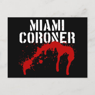 Carte Postale Coroner de police de Miami Metro