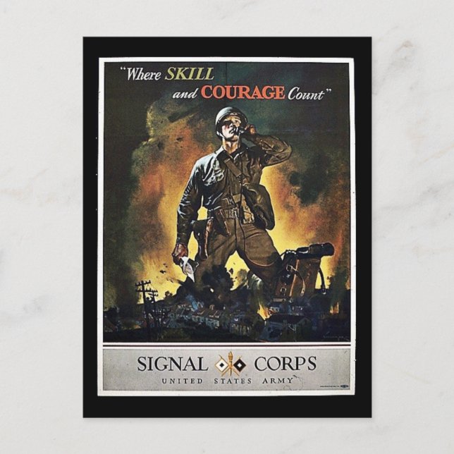 Carte Postale Corps des signaux (Devant)