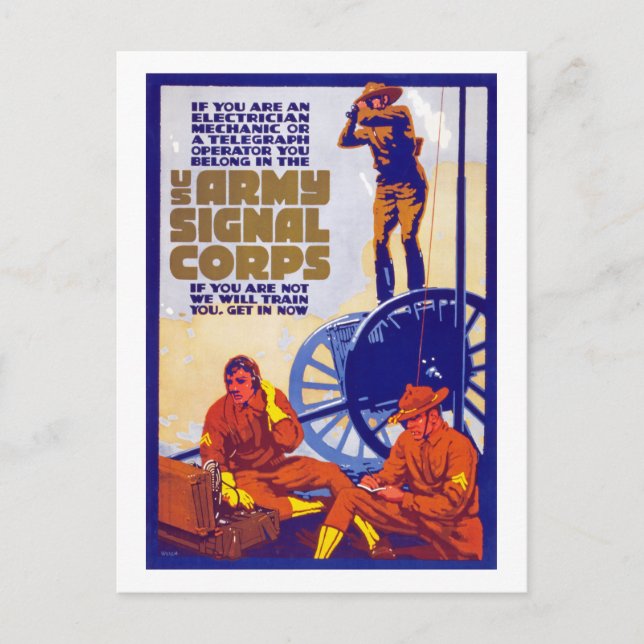 Carte Postale Corps des signaux (Devant)