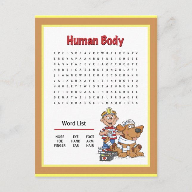 Carte Postale Corps humain (Devant)