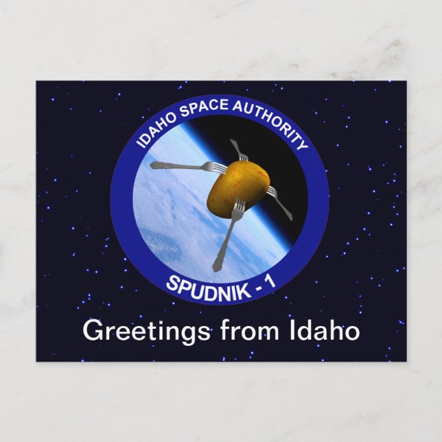 Carte Postale Correctif de la mission satellite Idaho Spudnik (Devant)
