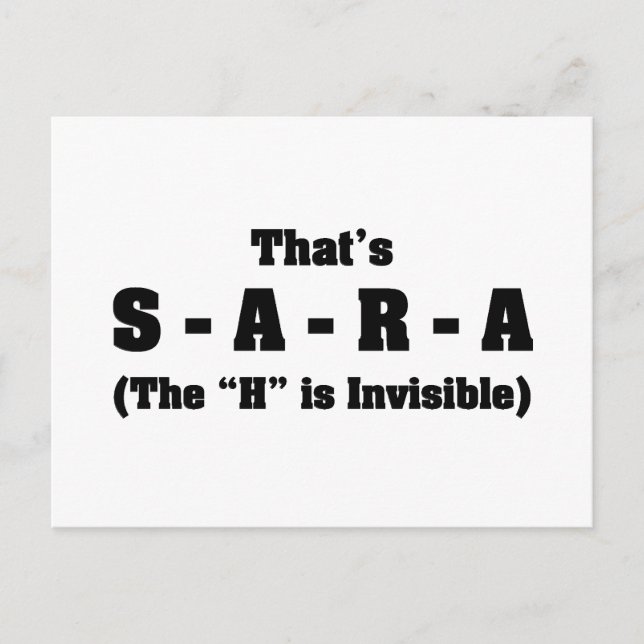 Carte Postale Correction de l'orthographe de Sara (Devant)