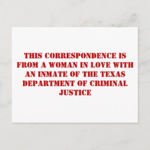 Carte Postale Correspondance TDCJ #1