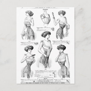 Carte Postale Corset Ad Paris Hiver 1909-1910