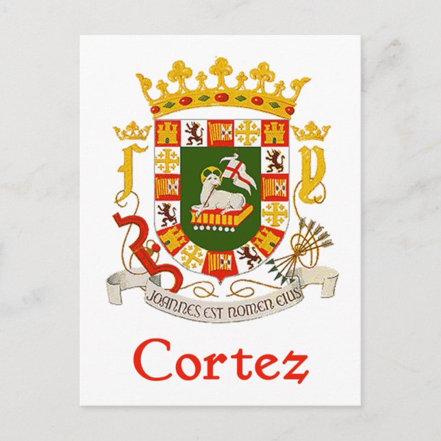 Carte Postale Cortez Shield de Porto Rico (Devant)