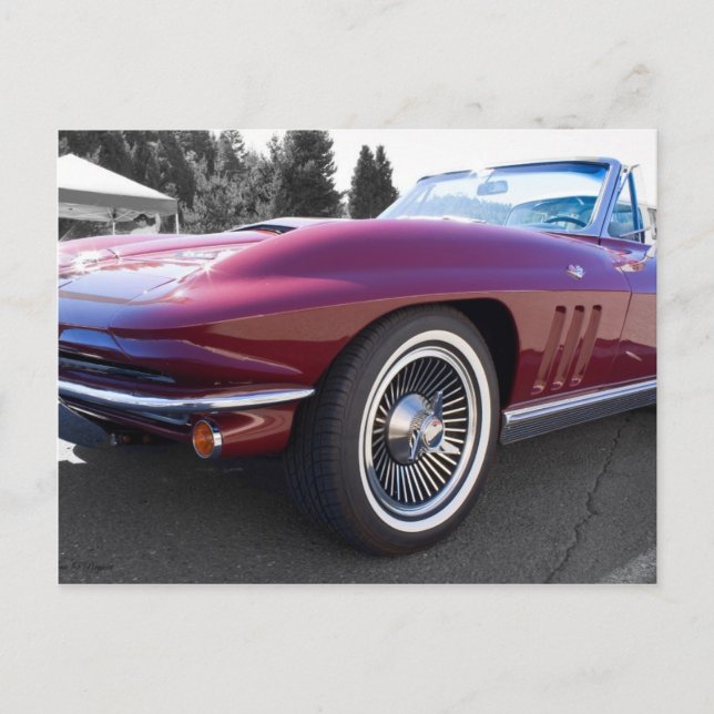 Carte Postale Corvette classique Stingray (Devant)