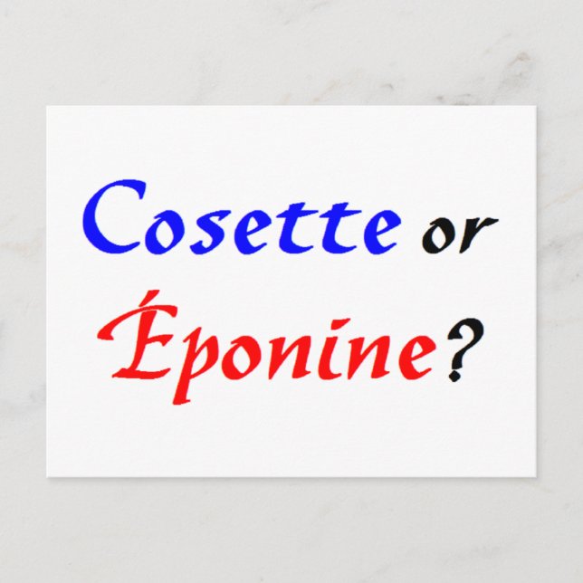 Carte Postale Cosette Les Misérables (Devant)