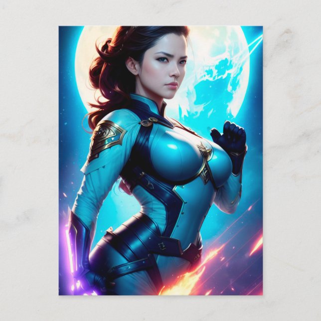 Carte Postale Cosmic Retro 50's Sci-Fi Nova Space Ranger (Devant)