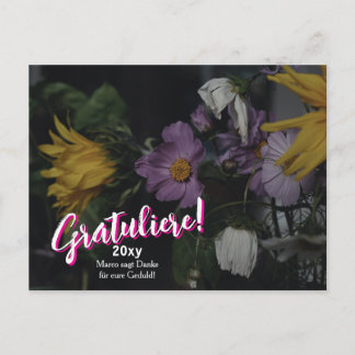 Carte Postale Cosmos Tournesol