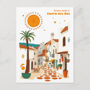 Carte Postale Costa del Sol Espagne vacances méditerranéenne Car