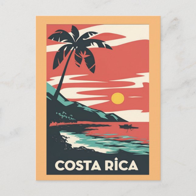 Carte Postale Costa Rica Beach Pura Vida (Devant)