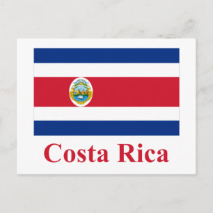 Carte Postale Costa Rica Drapeau avec nom
