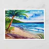 Costa Rica Plage Pura Vida Aquarelle Peinture
