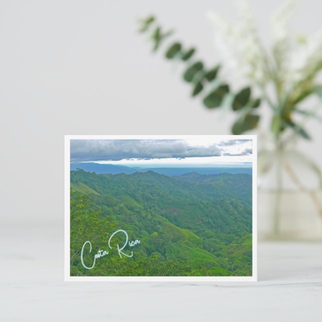 Carte Postale Costa Rica, San Jose campagne/colline luxuriante (Debout devant)