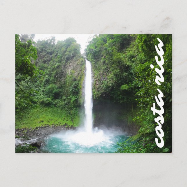 Carte postale Costa Rica Tropical Blue Waterfall (Devant)