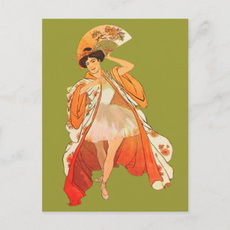 Carte Postale Costume de ballet français Japonais Asiatique Vint