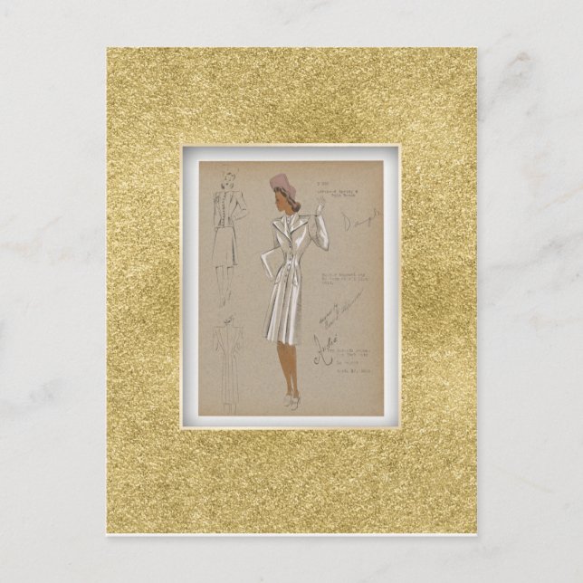 Carte Postale Costume de référence porté sur un costume de 2 piè (Devant)