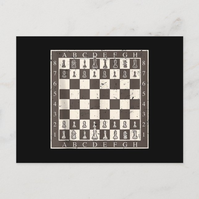 Carte Postale Costume d'Halloween de plateau d'échecs Cool  Drôl (Devant)