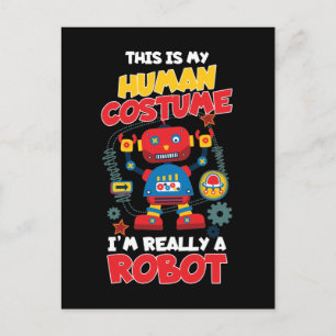 Carte Postale Costume Robot Drôle Garçons Filles Robots