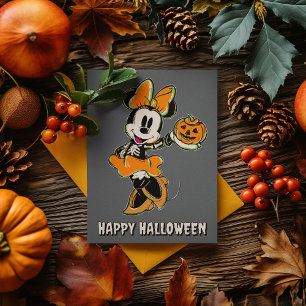 Carte Postale Costume squelette vintage Minnie Mouse