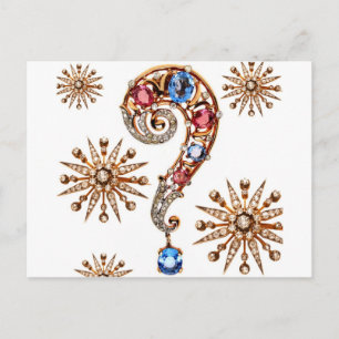 Carte Postale Costume vintage Bijoux Rhinestones Diamants