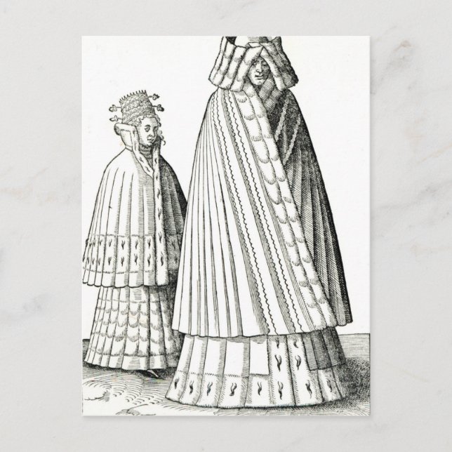 Carte Postale Costumes d'une femme noble Livonienne (Devant)