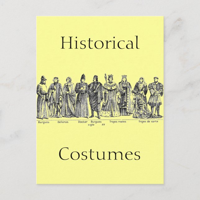 Carte Postale Costumes historiques (Devant)