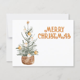 Carte Postale Cosy arbre de Noël vintage