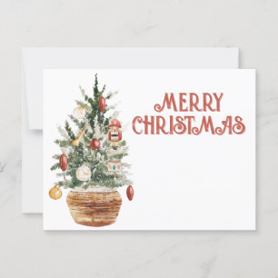 Carte Postale Cosy arbre de Noël vintage