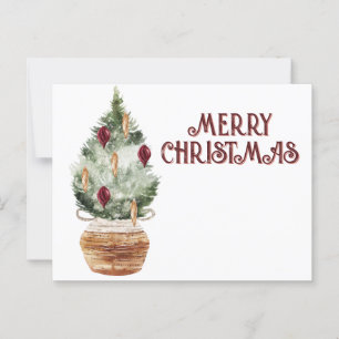Carte Postale Cosy arbre de Noël vintage