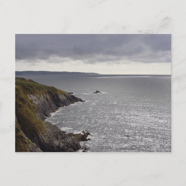 Carte Postale Côte bretonne après la tempête. (Devant)