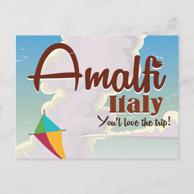 Carte Postale Côte d'Amalfi Italie Impression d'affiche de voyag (Devant)