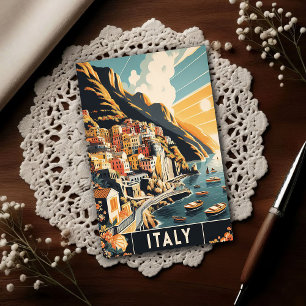 Carte Postale Côte d'Amalfi Italie Voyage Rétro