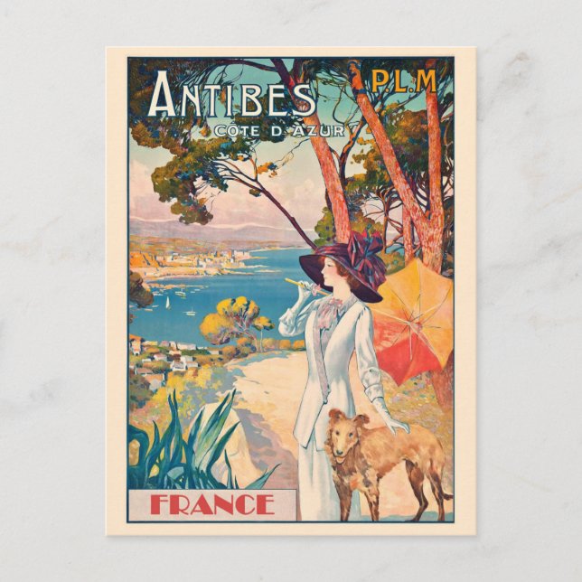 Carte Postale Côte d'Azur vintage (Devant)