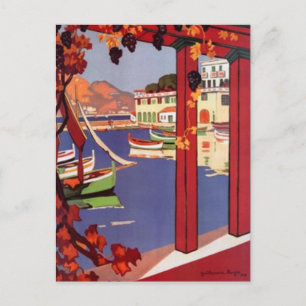 Carte Postale Côte d'Azur vintage, France -