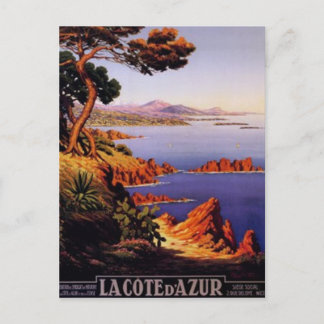 Carte Postale Côte d'Azur vintage, France -
