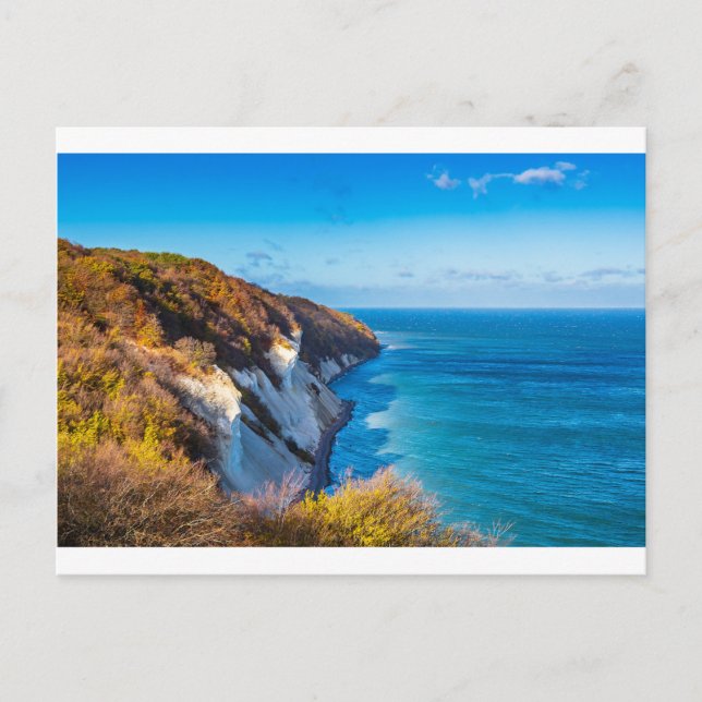 Carte Postale Côte de la mer Baltique sur l'île Moen au Danemark (Devant)