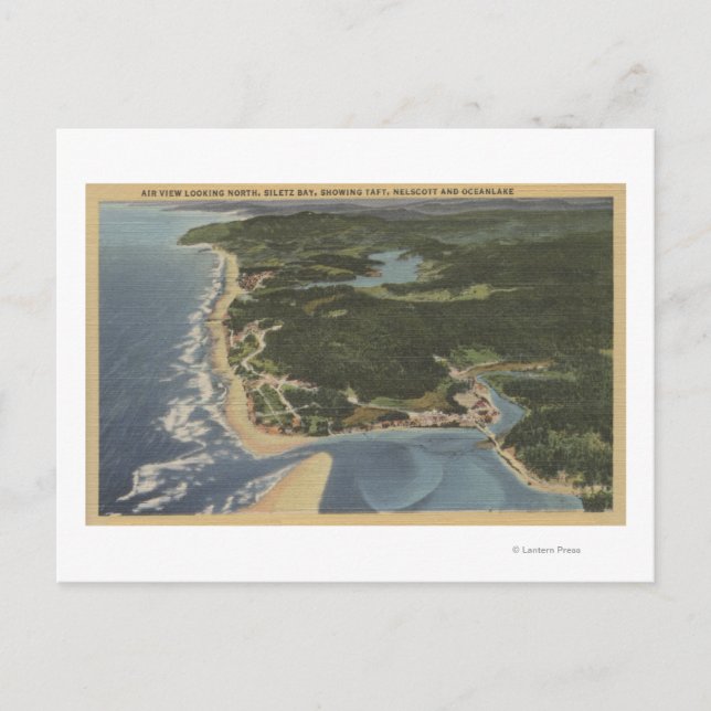 Carte Postale Côte de l'Oregon - Siletz Bay, Taft, Nelscott (Devant)