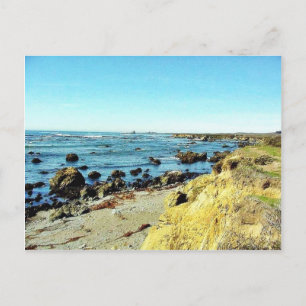 Carte Postale Côte De Plage Dans Monterey Ocean Eau Mer