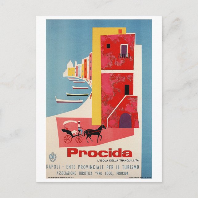 Carte Postale Côte de Procida, Naples, Italie (Devant)