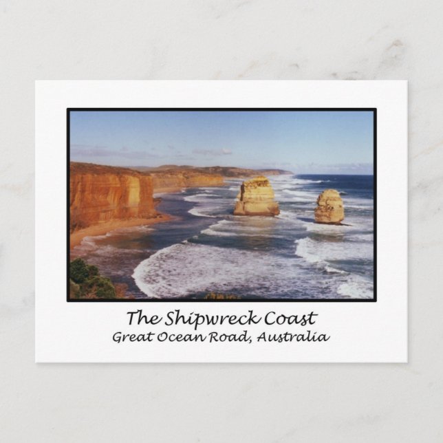 Carte Postale Côte des naufrages, Great Ocean Road, Australie (Devant)